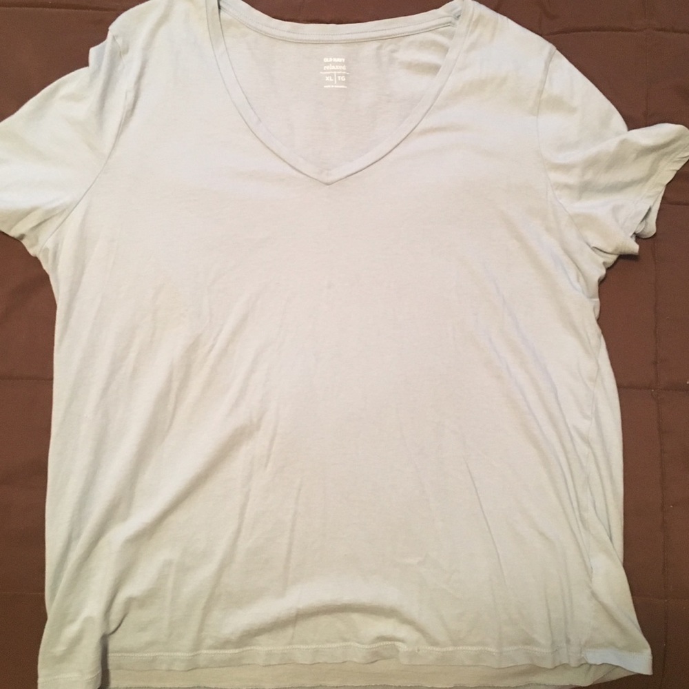 Blue Grey V-neck